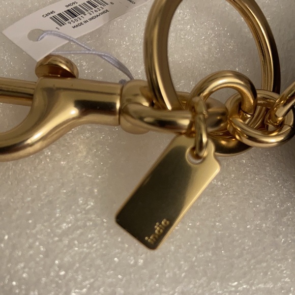 Coach Mirror Bag Charm In Signature Canvas With Disco Star Print - Picture 9 of 12